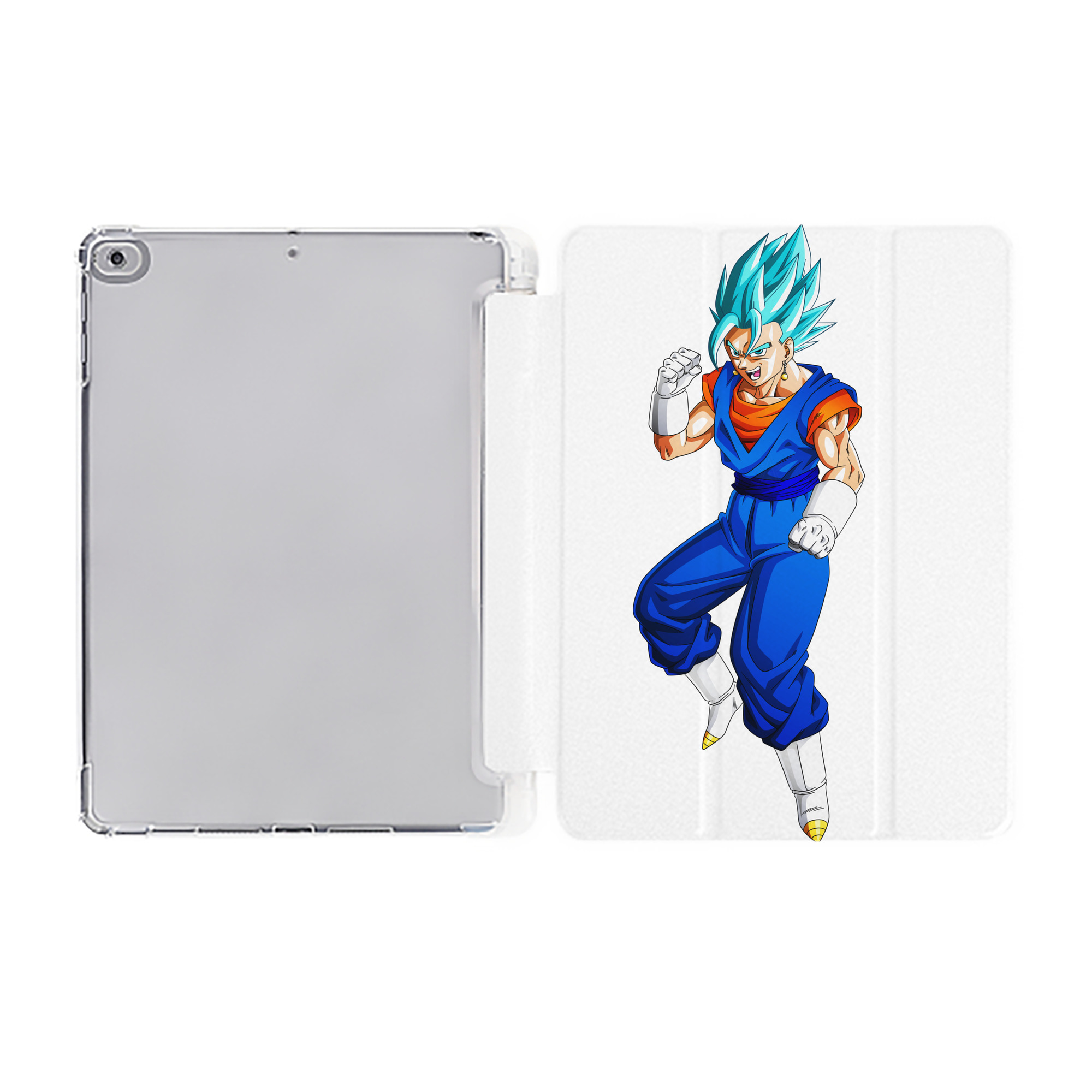 （画像用） ドラゴンボール ベジット DRAGON BALL Vegetto IPad ケース ペン収納付き 三つ折りスタンド PUレザー×シリコン 対応機種9.5/10.5/10.9インチ